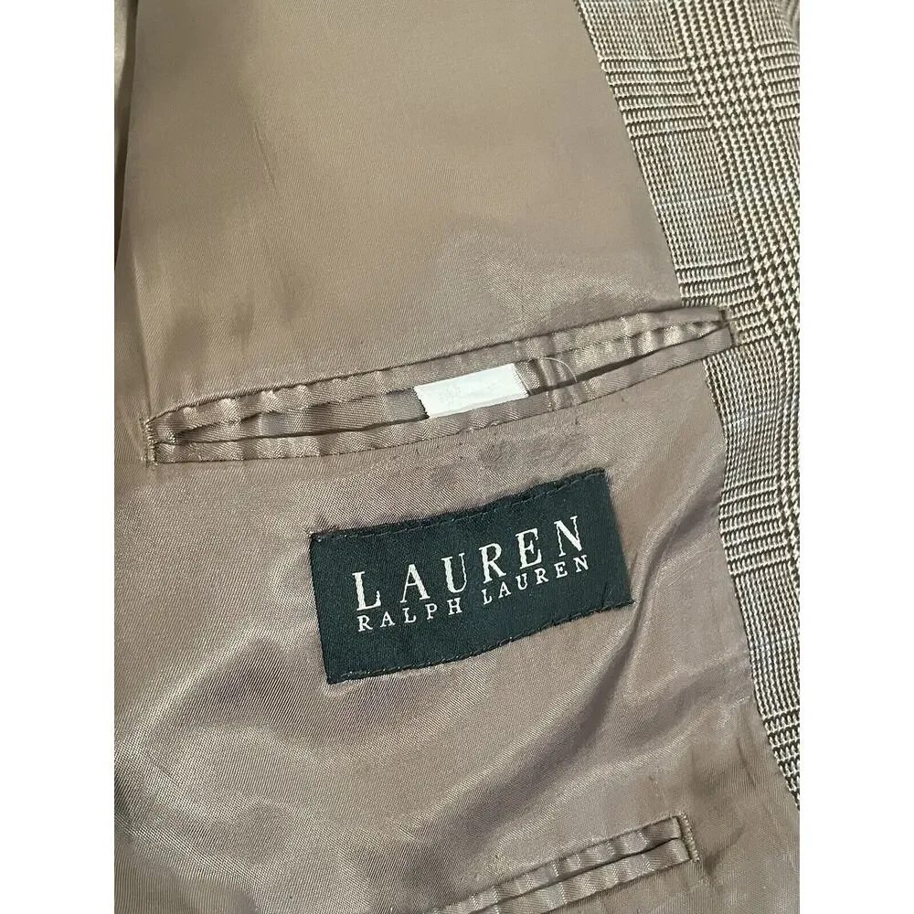 Lauren Ralph Lauren Mens Classic-Fit Ultraflex Stretch Patterned Blazer Size 42L